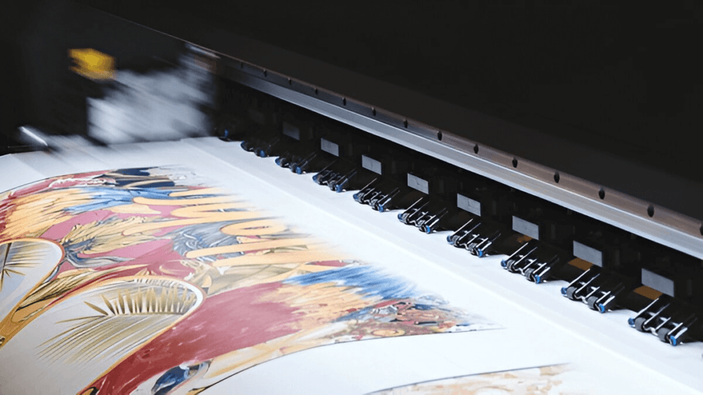 Ink scraper in screen printing process