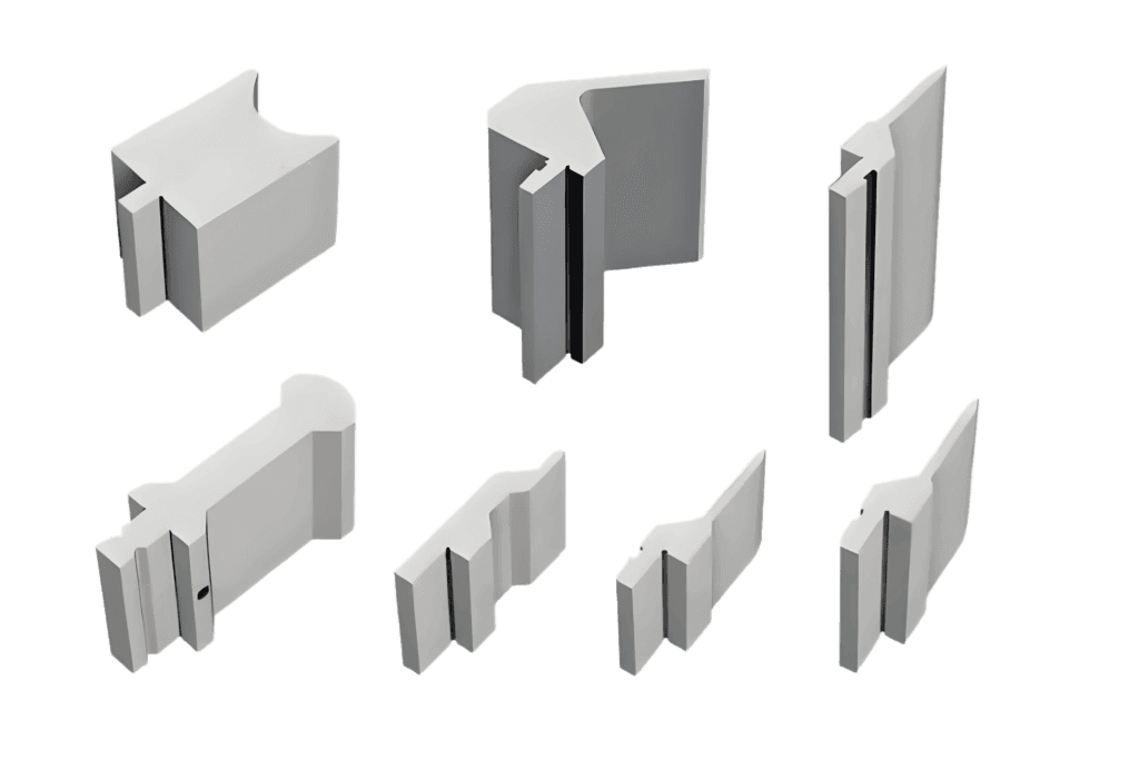 Various types of press brake tooling
